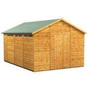 Power 14x10 Apex Secure Garden Shed - Single Door