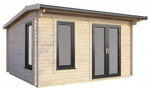 14x10 Power Apex Log Cabin | Scandinavian Timber