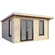 14x10 Power Pent Log Cabin | Scandinavian Timber