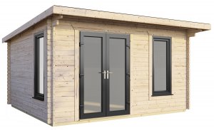 14x10 Power Pent Log Cabin | Scandinavian Timber