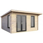 14x12 Power Pent Log Cabin | Scandinavian Timber