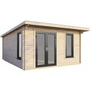 14x14 Power Pent Log Cabin | Scandinavian Timber