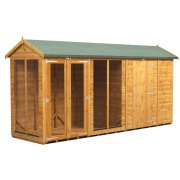 Power 14x4 Apex Summer House with 6ft Side Store