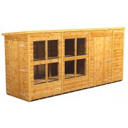 Power 14x4 Pent Combined Potting Shed with 6ft Storage Section