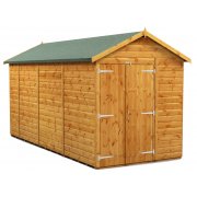 Power 14x6 Apex Garden Shed - Windowless Double Doors