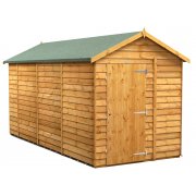 Power 14x6 Apex Garden Shed Overlap - Windowless Single Door