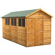 Power 14x6 Apex Garden Shed Overlap - Double Door