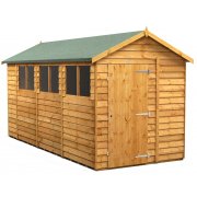 Power 14x6 Apex Garden Shed Overlap - Single Door