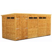 Power 14x6 Pent Garden Security Shed - Double Door