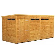 Power 14x6 Pent Garden Security Shed - Single Door