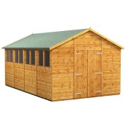 Power 16x10 Apex Garden Shed - Double Door