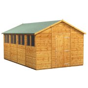 Power 16x10 Apex Garden Shed - Single Door