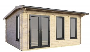 16x12 Power Apex Log Cabin | Scandinavian Timber