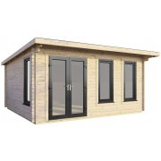 16x12 Power Pent Log Cabin | Scandinavian Timber