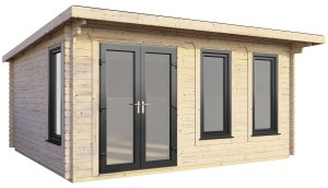 16x12 Power Pent Log Cabin | Scandinavian Timber