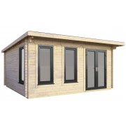 16x12 Power Pent Log Cabin | Scandinavian Timber