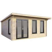 16x14 Power Pent Log Cabin | Scandinavian Timber