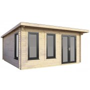 16x14 Power Pent Log Cabin | Scandinavian Timber