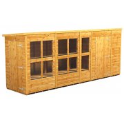 Power 16x4 Pent Combined Potting Shed with 6ft Storage Section