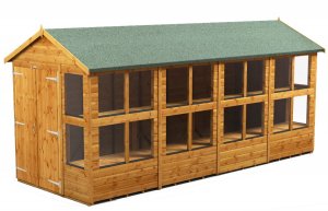 Power 16x6 Apex Potting Shed - Double Door