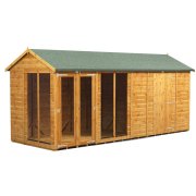 Power 16x6 Apex Summer House with 6ft Side Store