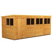 Power 16x6 Pent Garden Shed - Single Door