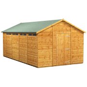 Power 18x10 Apex Secure Garden Shed - Single Door