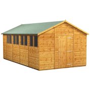 Power 18x10 Apex Garden Shed - Single Door