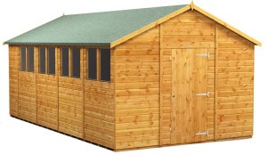 Power 18x10 Apex Garden Shed - Single Door