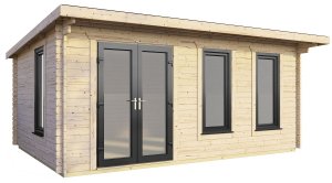 18x10 Power Pent Log Cabin | Scandinavian Timber