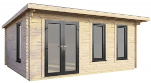 18x12 Power Pent Log Cabin | Scandinavian Timber