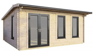 18x14 Power Apex Log Cabin | Scandinavian Timber