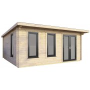 18x14 Power Pent Log Cabin | Scandinavian Timber