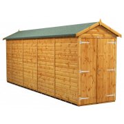 Power 18x4 Apex Garden Shed Windowless Double Doors