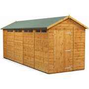 Power 18x6 Apex Secure Garden Shed - Single Door