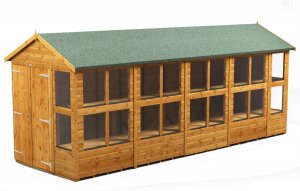 Power 18x6 Apex Potting Shed - Double Door