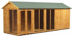 Power 18x6 Apex Summer House with 4ft Side Store