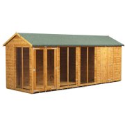 Power 18x6 Apex Summer House with 6ft Side Store