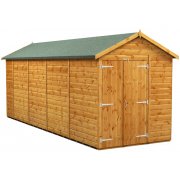 Power 18x6 Apex Garden Shed Windowless Double Doors