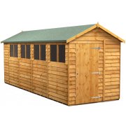 Power 18x6 Apex Garden Shed Overlap - Single Door