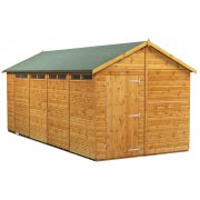 Power 18x8 Apex Secure Garden Shed - Single Door