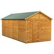 Power 18x8 Apex Garden Shed Windowless Double Doors