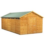 Power 20x10 Apex Secure Garden Shed - Single Door