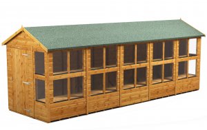 Power 20x6 Apex Potting Shed - Single Door