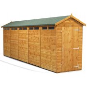 Power 20x4 Apex Secure Garden Shed - Single Door