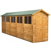 Power 20x4 Apex Garden Shed Overlap - Single Door