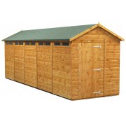 Power 20x6 Apex Secure Garden Shed - Single Door