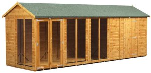 Power 20x6 Apex Summer House with 6ft Side Store