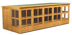 Power 20x8 Pent Potting Shed - Single Door