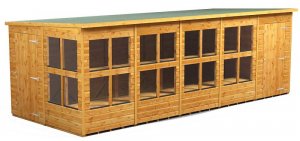 Power 20x8 Pent Combined Potting Shed with 4ft Storage Section